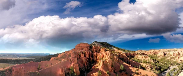 Panorámás Légi Felvétel Red Canyon Utah — Stock Fotó