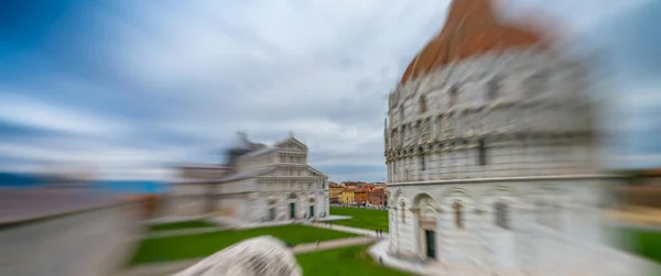 Flygfoto Över Torget Mirakler Pisa Från Stadsmuren — Stockfoto