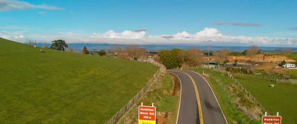 Hills Coutryside Matamata Nouvelle Zélande Vue Aérienne Par Une Journée — Photo
