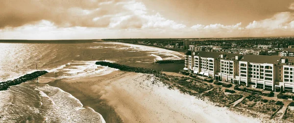 Glenelg Australie Vue Aérienne Panoramique Paysage Urbain Littoral Par Une — Photo