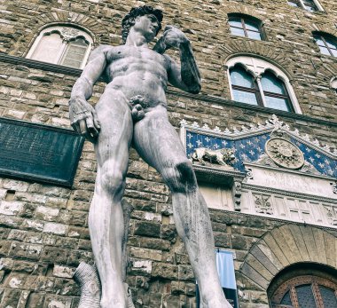 Michelangelo 'nun Piazza Signoria, Floransa' daki David Heykeli.
