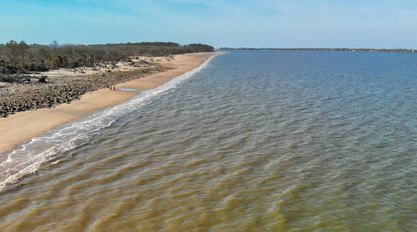 Hermosa Vista Aérea Driftwood Beach Jekyll Island —  Fotos de Stock