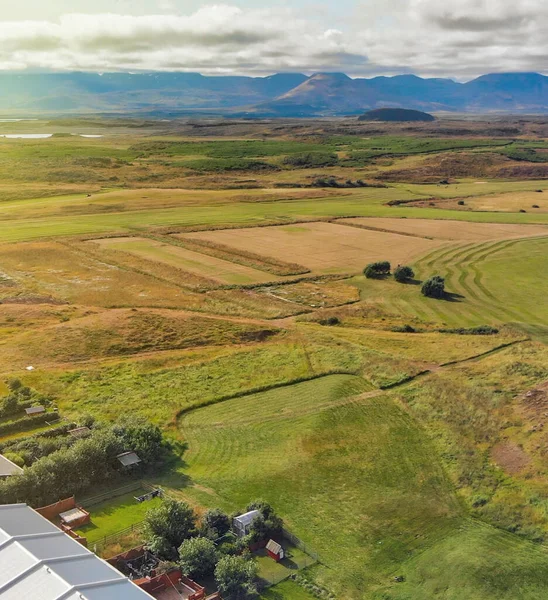 Stykkisholmur Iceland Amazing Aerial City View Sunny Summer Day — Stock Photo, Image