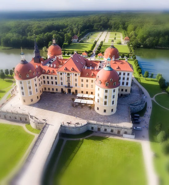 Castelul Moritzburg Din Saxonia Vedere Aeriană — Fotografie, imagine de stoc