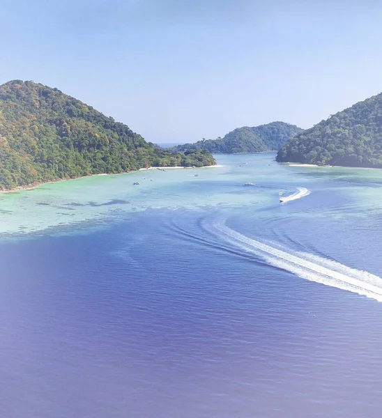 Amazing Aerial View Surin Islands Drone Sunny Day Thailand Surin — Stock Photo, Image