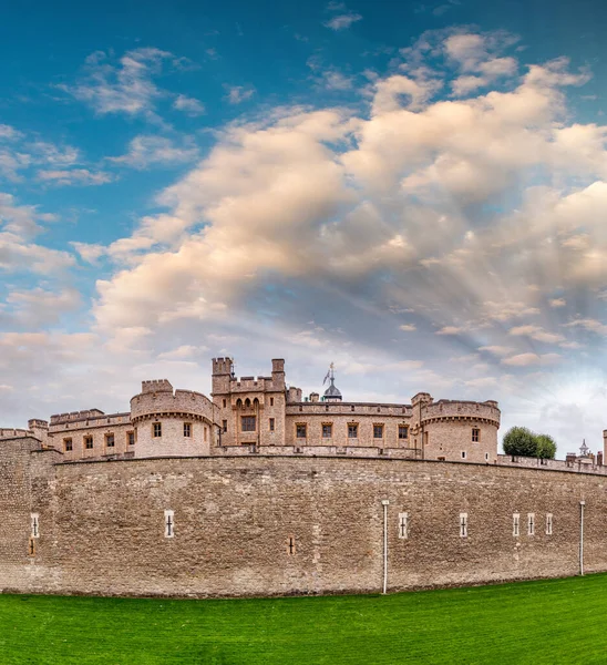 Londra Kulesi Nin Panoramik Manzarası Antik Kent Ngiltere — Stok fotoğraf