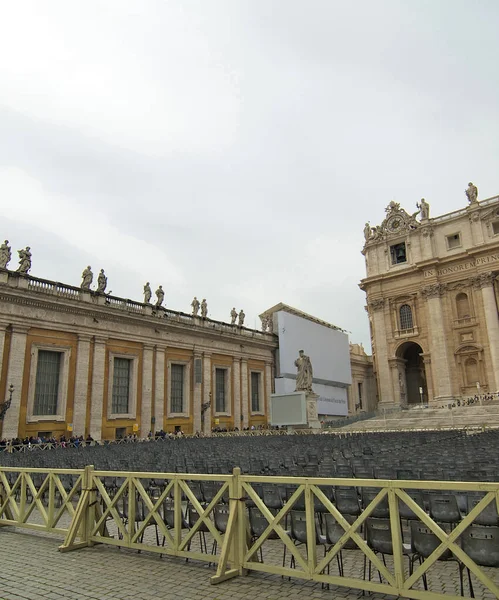 Detalle Arquitectónico Plaza San Pedro Roma Italia — Foto de Stock