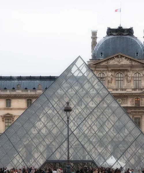 Louvre Színei Párizsban Franciaországban — Stock Fotó