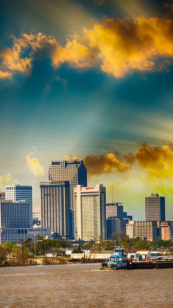 Skyline Von New Orleans Stadtgebäude Mississippi Lousiana — Stockfoto