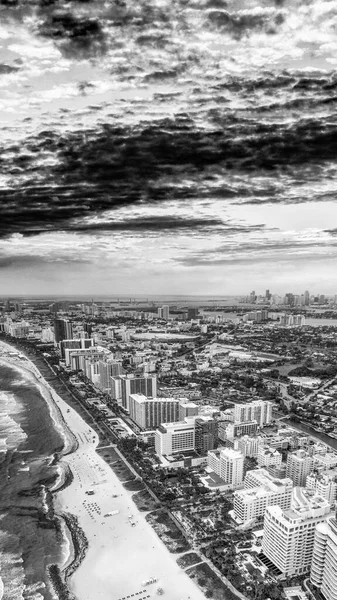 Αεροφωτογραφία Του Ορίζοντα Του South Beach Στο Μαϊάμι Φλόριντα — Φωτογραφία Αρχείου