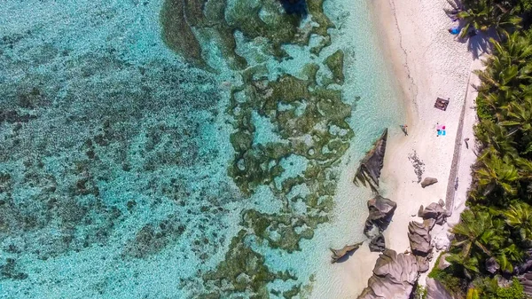 Nanılmaz Tropikal Plajın Havadan Görünüşü — Stok fotoğraf