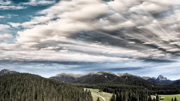 Val Visdende Italy Beautiful Aerial View Dolomites — Stock Photo, Image