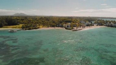 Mauritius Adası 'nın güzel hava manzarası