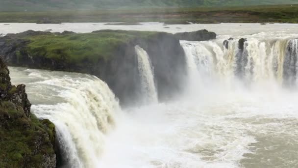 Cascades Godafoss en saison estivale, Islande — Video