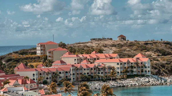 Piękne Wybrzeże Saint Maarten Antyle Holenderskie — Zdjęcie stockowe