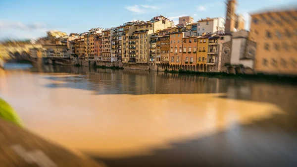 Gebouwen Langs Rivier Arno Florence Italië — Stockfoto