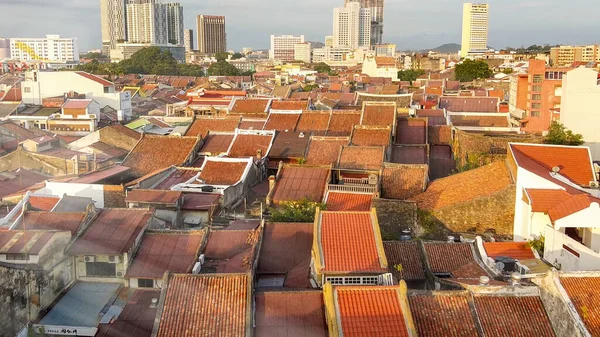 Melaka Aerial View Sunset Buildings Malacca Malaysia — Stock Photo, Image