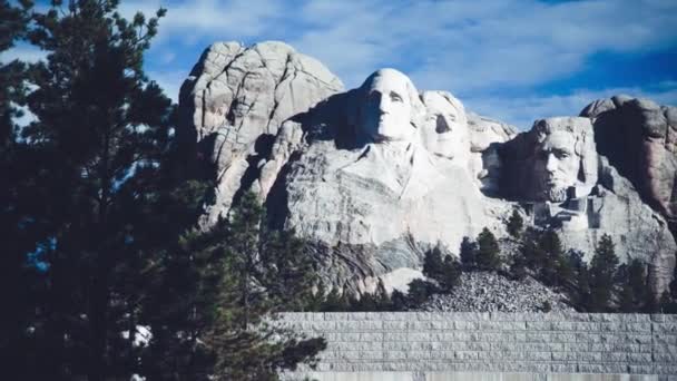 Vue panoramique du monument national du Mont Rushmore, Dakota du Sud, États-Unis — Video