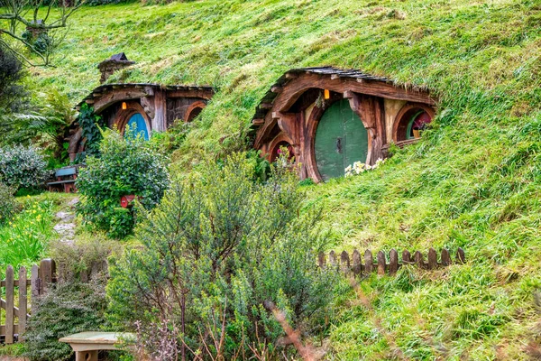 Casa Hobbit Hobbiton Senhor Dos Anéis Tolkien Nova Zelândia — Fotografia de Stock