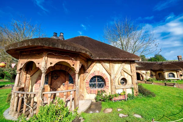 Casa Jardín Hobbit Set Cine Hobbiton Nueva Zelanda Tomado Durante — Foto de Stock
