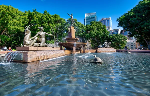 Sydney August 2018 Archibald Fountain Beautiful Day — Stock Photo, Image