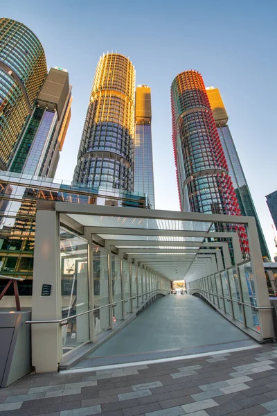 Barangaroo Edificios Paso Elevado Sydney Una Hermosa Mañana Australia — Foto de Stock