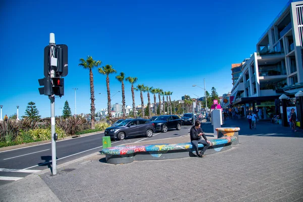 Bondi Beach Österrike Augusti 2018 Strandpromenader Bondi Vacker Solig Dag — Stockfoto