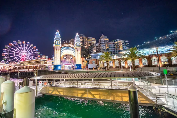 Sydney Luna Park Night — 图库照片