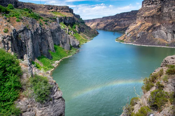 Amazing Summer View Shoshone Waterfalls Idaho — Stock Photo, Image