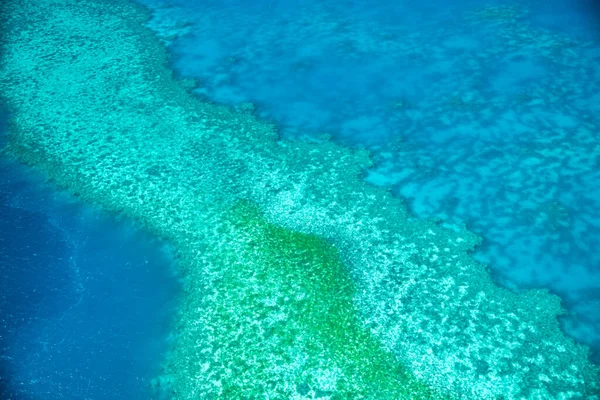 Vista Aérea Whitsunday Islands Coral Reef Queensland Desde Avión — Foto de Stock