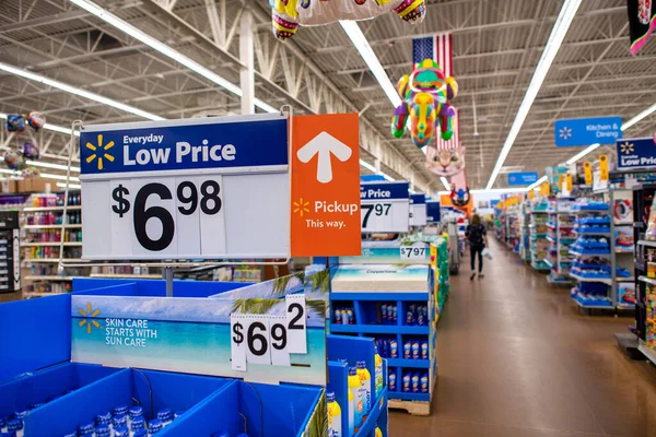 Utah Usa Června 2019 Nízké Ceny Uvnitř Walmart Shop — Stock fotografie