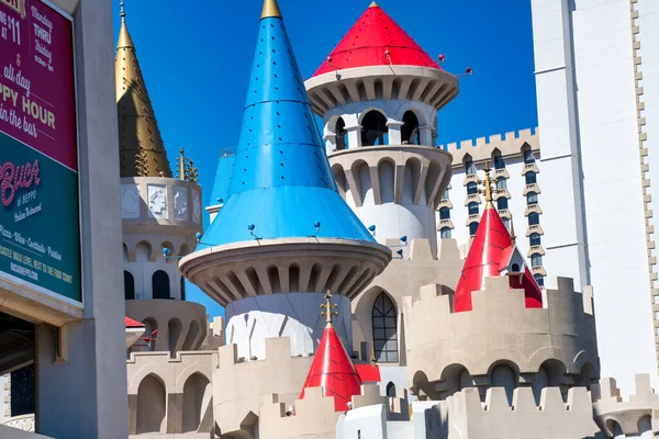 Las Vegas July 2019 Excalibur Hotel Exterior View Sunny Day — Stok fotoğraf