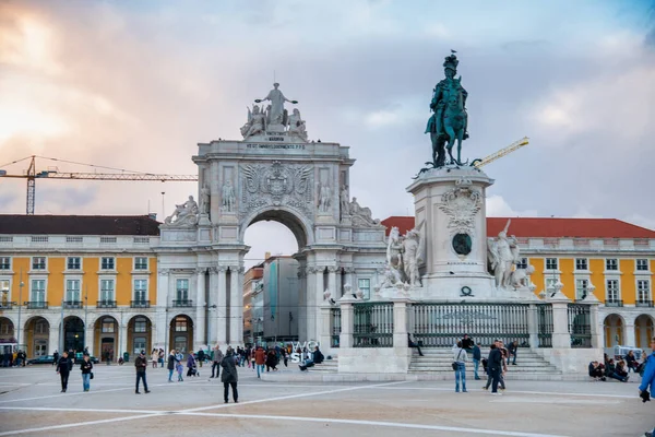LISBON, PORTUGAL - OCTOBER 30, 2018: Commerce Square city buildings