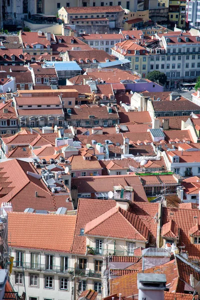 Lizbon Portekiz Evleri Hava Görünümü — Stok fotoğraf