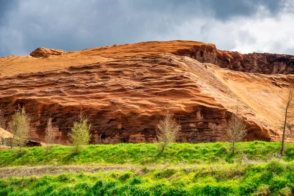 Montagne Rouge Végétation Nouvelle Zélande — Photo