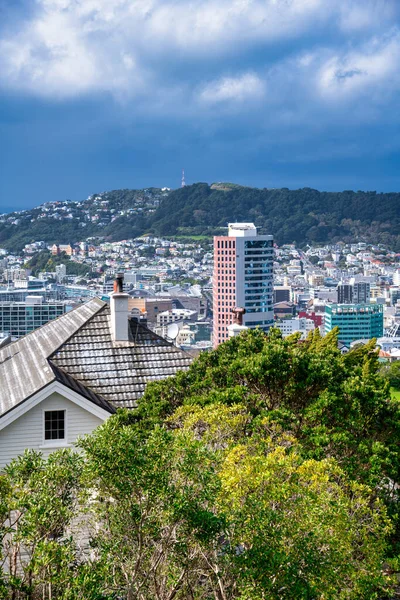 Edificios Ciudad Wellington Hermoso Día Soleado — Foto de Stock