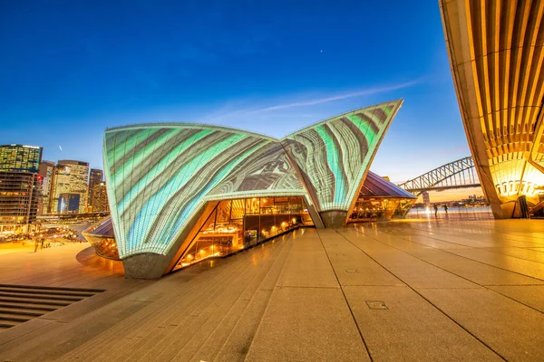 Sydney August 2018 Sydney Opera House Night Famous Tourist Attraction — Stock Photo, Image