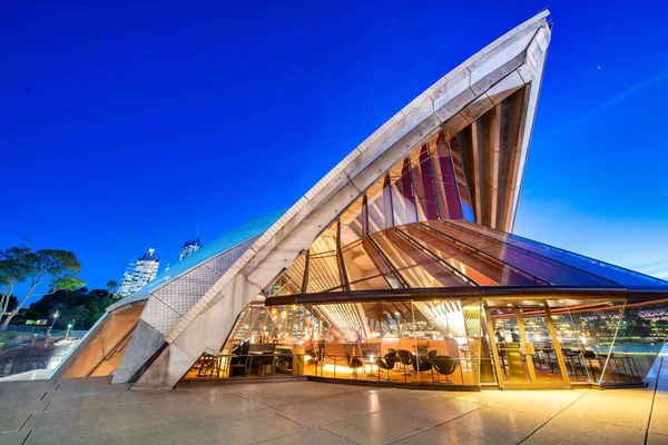 Sydney Αυγουστου 2018 Όπερα Του Σίδνεϊ Βράδυ Είναι Ένα Διάσημο — Φωτογραφία Αρχείου