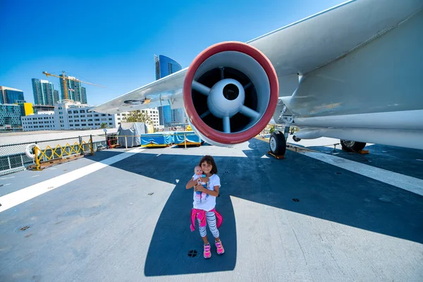 San Diego Luglio 2017 Uss Midway Museum Aereo Coperta — Foto Stock