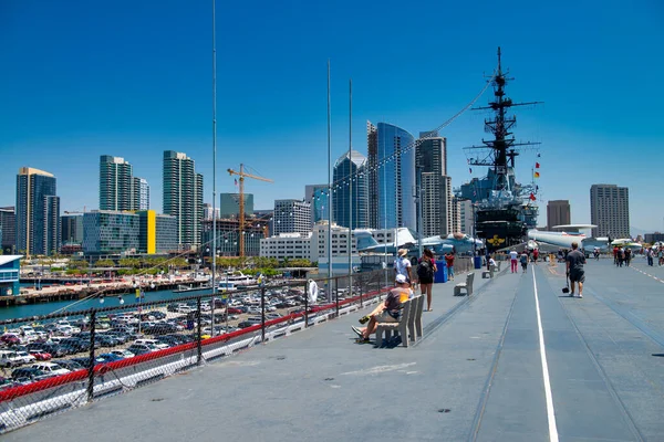 San Diego July 2017 Uss Midway Museum Aircraft Deck — Stock Photo, Image