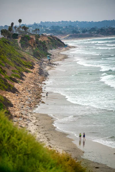 Letecký Pohled Krásnou Kalifornii Beach San Diegu — Stock fotografie