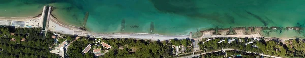 Vista Aérea Hermosa Costa Toscana Italia Mirador Hacia Abajo Desde — Foto de Stock