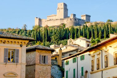 Assisi 'nin Umbria, İtalya' daki Mimari Detayları