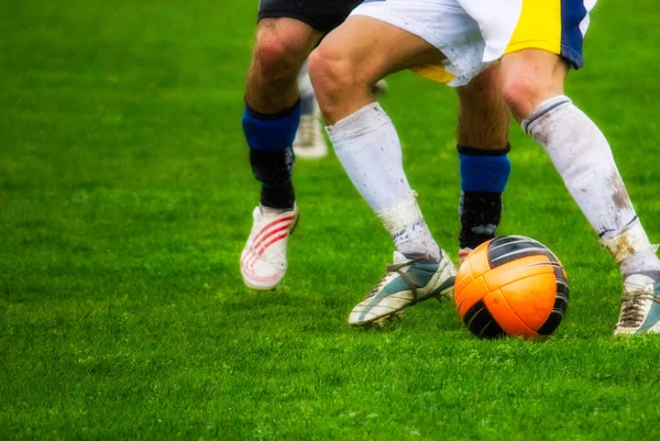 Proteggere Palla Durante Una Partita Calcio Italia — Foto Stock