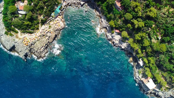 Costiera Amalfitana Punta Campanella Vicino Sorrento Incredibile Vista Aerea Dal — Foto Stock