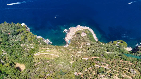 Costa Amalfitana Desde Punta Campanella Cerca Sorrento Increíble Vista Aérea —  Fotos de Stock