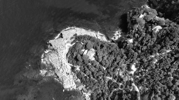 Forma Cara Costa Amalfi Desde Punta Campanella Cerca Sorrento Increíble — Foto de Stock