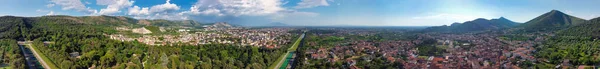 Reggia Caserta Italie Vue Aérienne Des Célèbres Jardins Royaux Drone — Photo