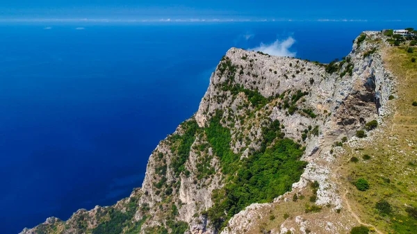 Capri Italia Increíble Vista Panorámica Desde Monte Solaro Soleado Día — Foto de Stock