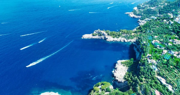 Amalfi Coast Punta Campanella Sorrento Amazing Aerial View Drone Summer — Stock Photo, Image